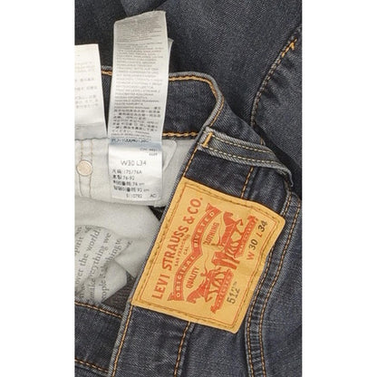 Levi's 512 Men Blue Tapered Slim Stretch Jeans W30 L32