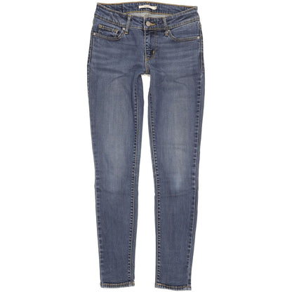 Levi's 711 Women Blue Skinny Slim Stretch Jeans W25 L30