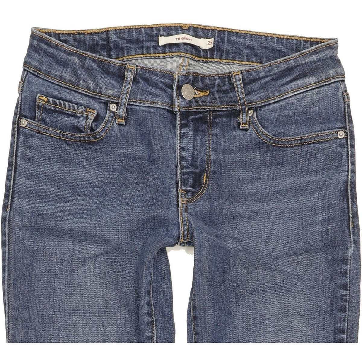 Levi's 711 Women Blue Skinny Slim Stretch Jeans W25 L30