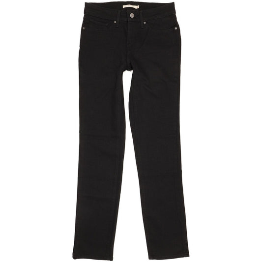 Levi's 712 Women Black Straight Slim Stretch Jeans W28 L32