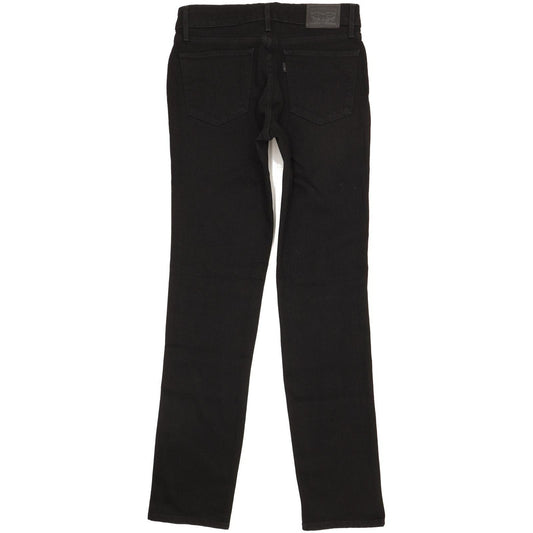 Levi's 712 Women Black Straight Slim Stretch Jeans W28 L32