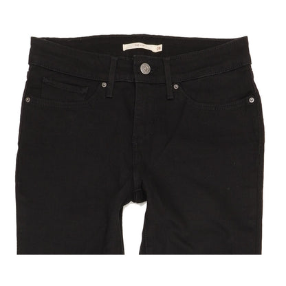 Levi's 712 Women Black Straight Slim Stretch Jeans W28 L32
