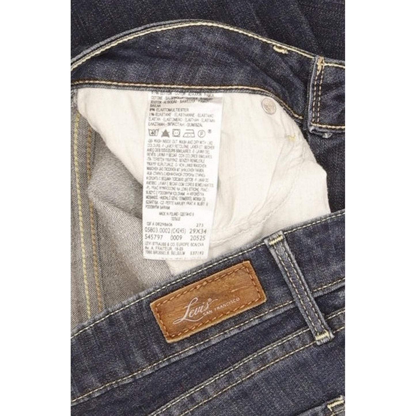 Levi's Bold Curve Women Blue Skinny Slim Stretch Jeans W29 L33