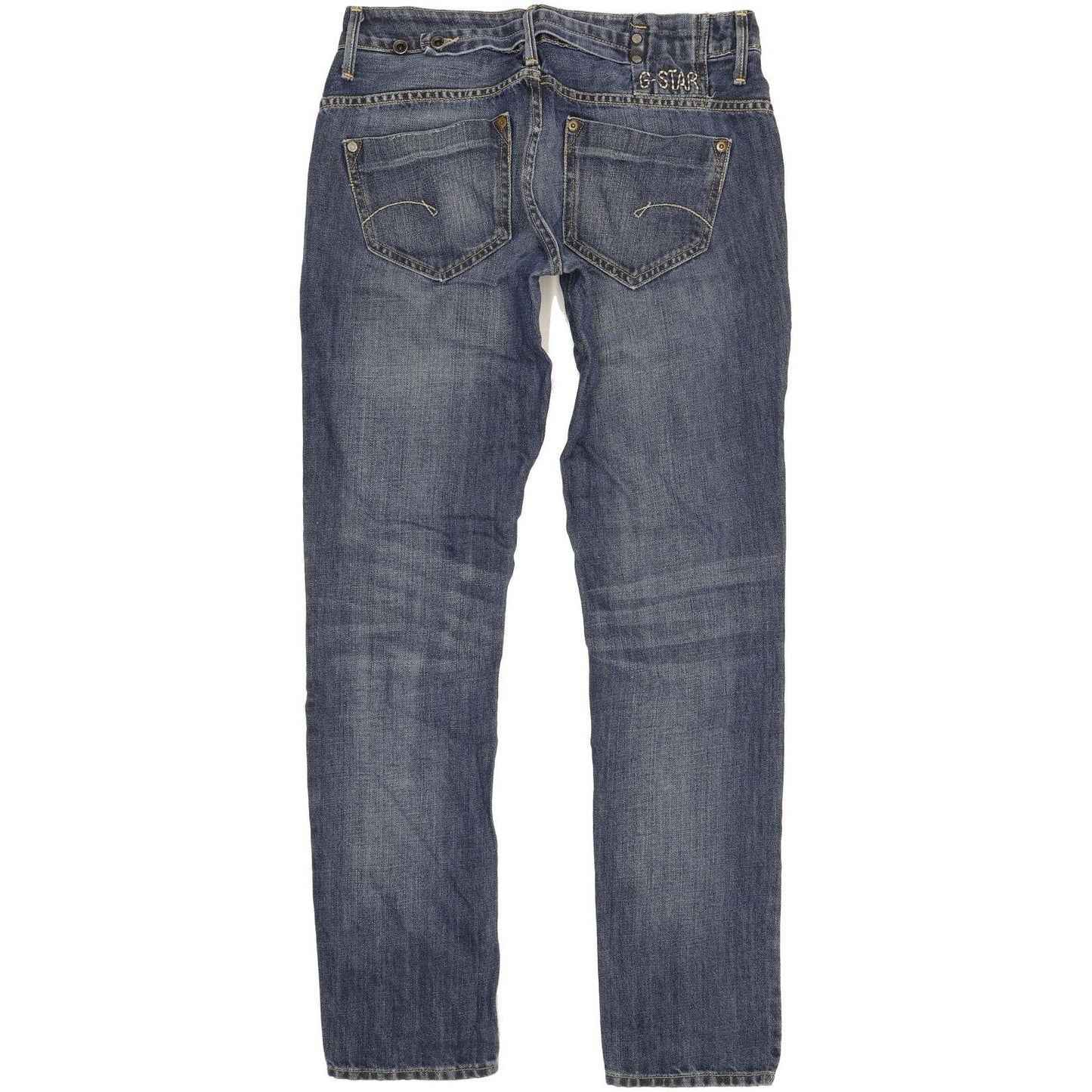 G-Star Women Blue Straight Slim Stretch Jeans W30 L33