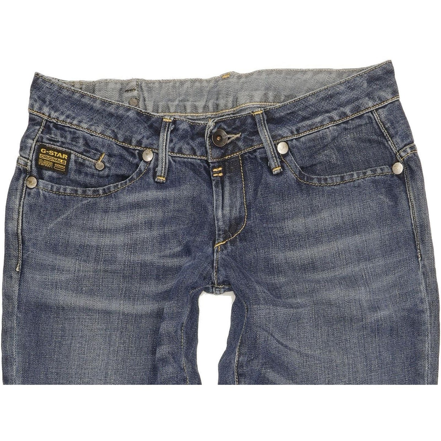 G-Star Women Blue Straight Slim Stretch Jeans W30 L33