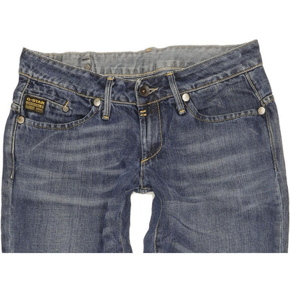 G-Star Women Blue Straight Slim Stretch Jeans W30 L33