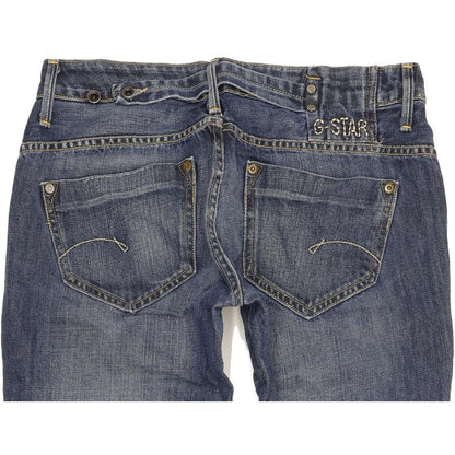 G-Star Women Blue Straight Slim Stretch Jeans W30 L33