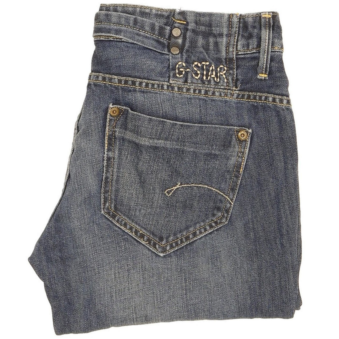 G-Star Women Blue Straight Slim Stretch Jeans W30 L33