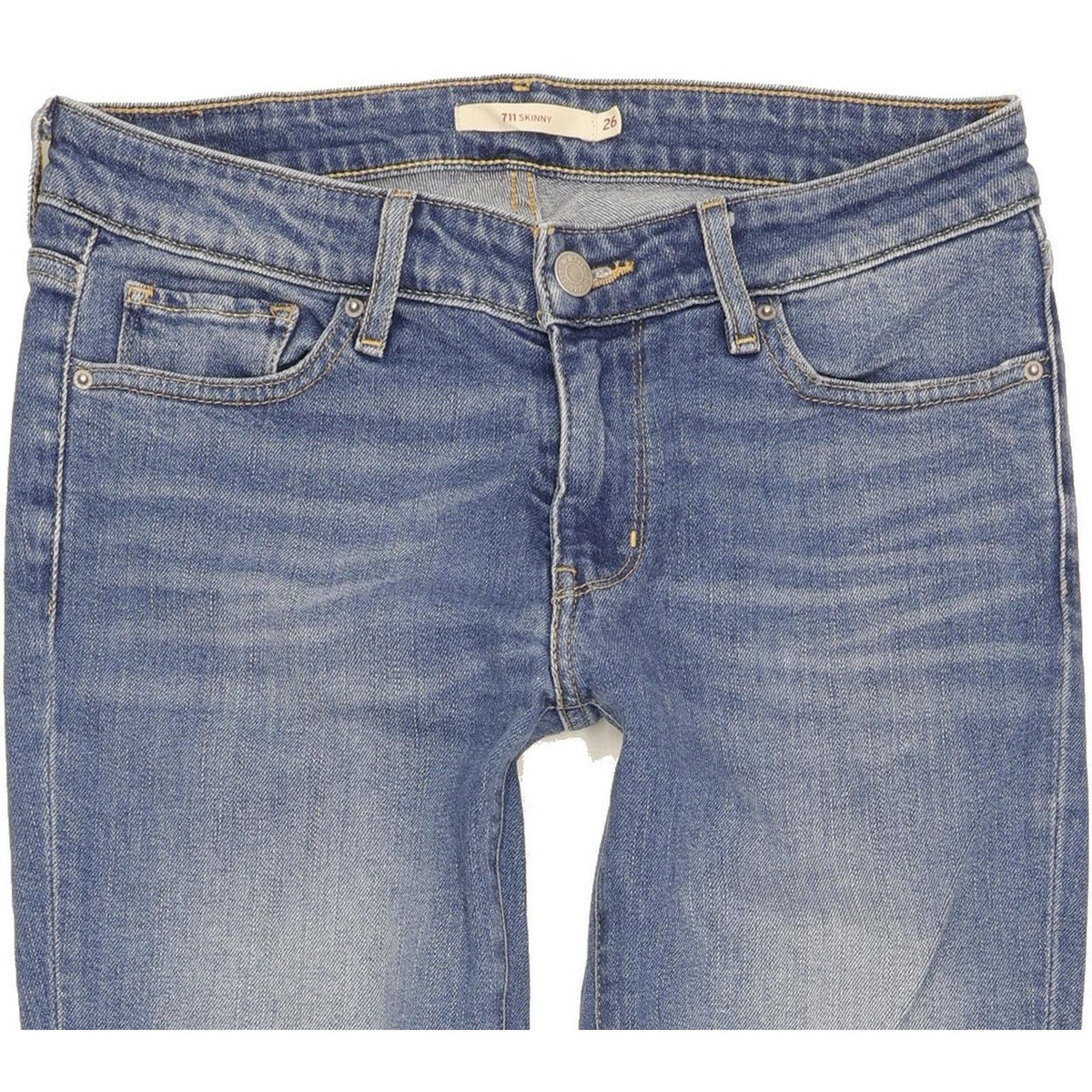 Levi's 711 Women Blue Skinny Slim Stretch Jeans W26 L29