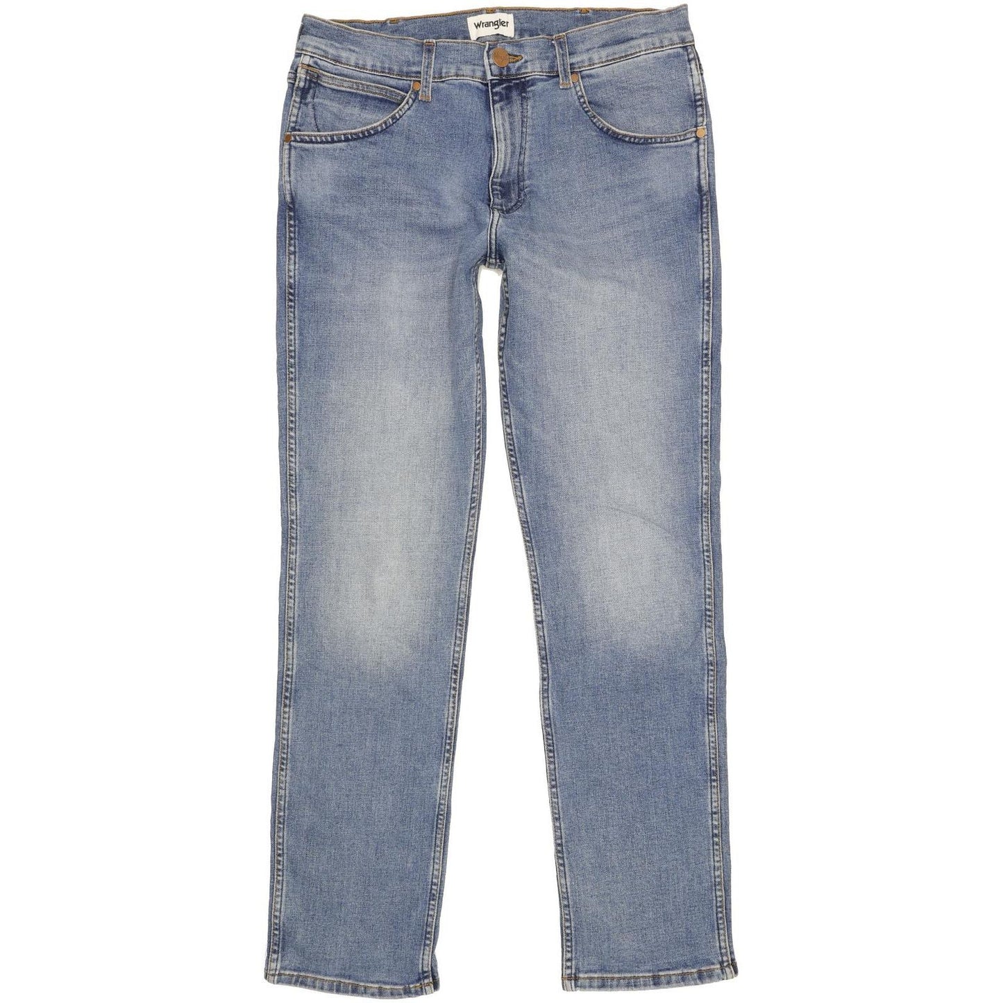 Wrangler Greenssboro Men Blue Straight Regular Stretch Jeans W32 L32