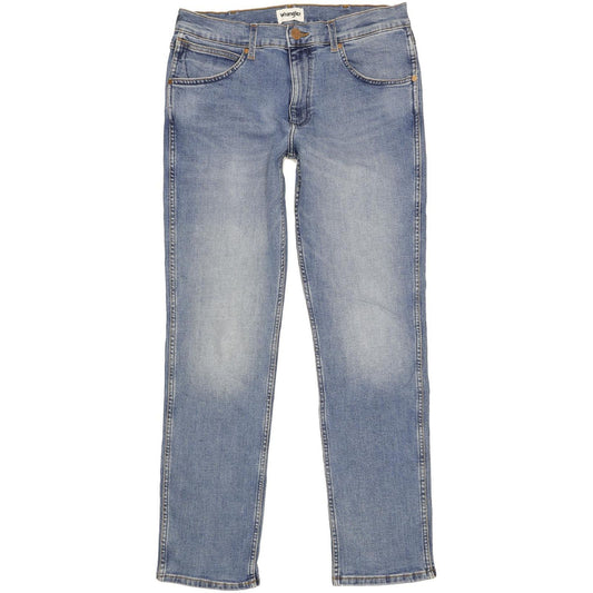 Wrangler Greenssboro Men Blue Straight Regular Stretch Jeans W32 L32