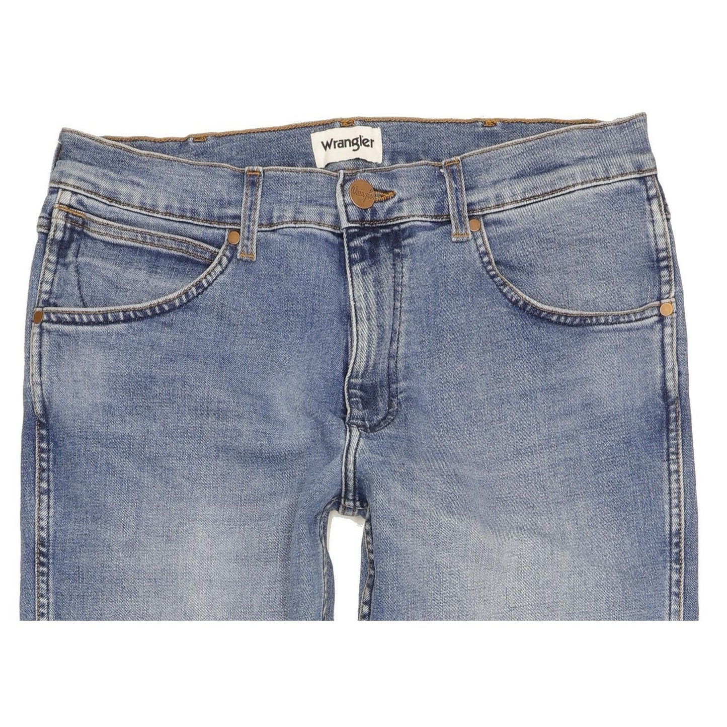 Wrangler Greenssboro Men Blue Straight Regular Stretch Jeans W32 L32
