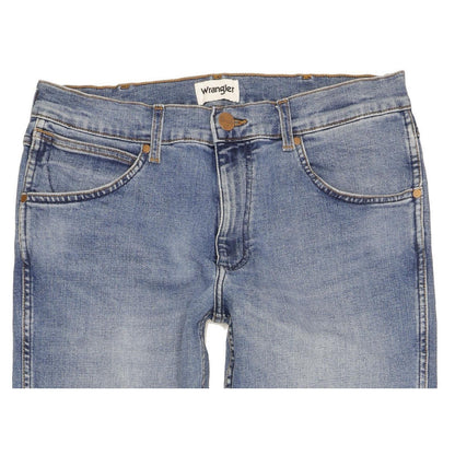 Wrangler Greenssboro Men Blue Straight Regular Stretch Jeans W32 L32