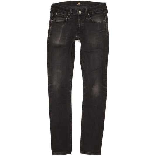 Lee Luke Men Black Skinny Slim Stretch Jeans W30 L32