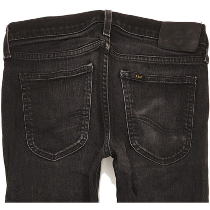 Lee Luke Men Black Skinny Slim Stretch Jeans W30 L32