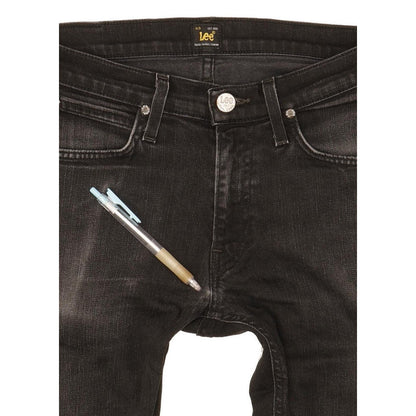 Lee Luke Men Black Skinny Slim Stretch Jeans W30 L32
