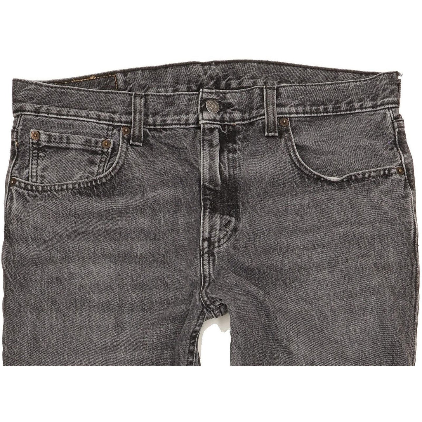 Levi's 502 Men Grey Tapered Regular Stretch Jeans W33 L33