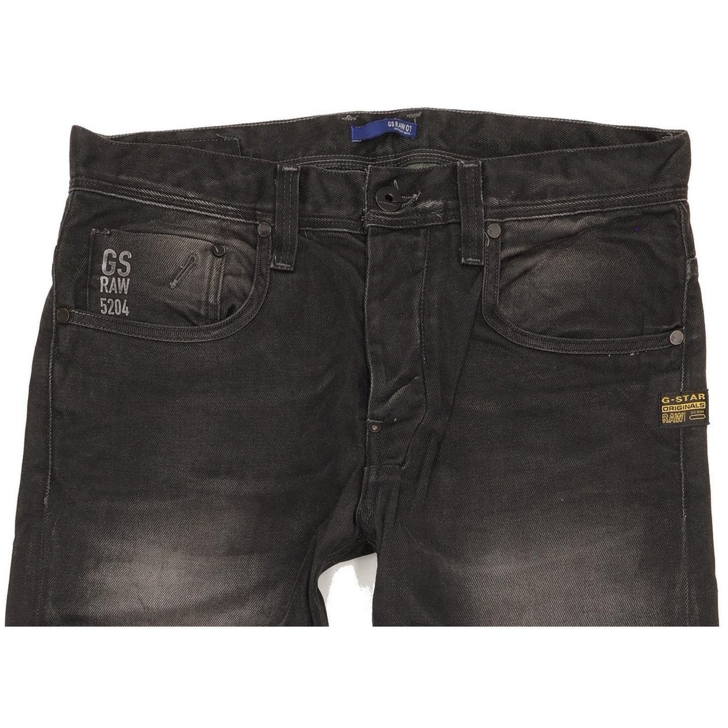 G-Star Attacc Men Black Straight Regular Jeans W33 L32