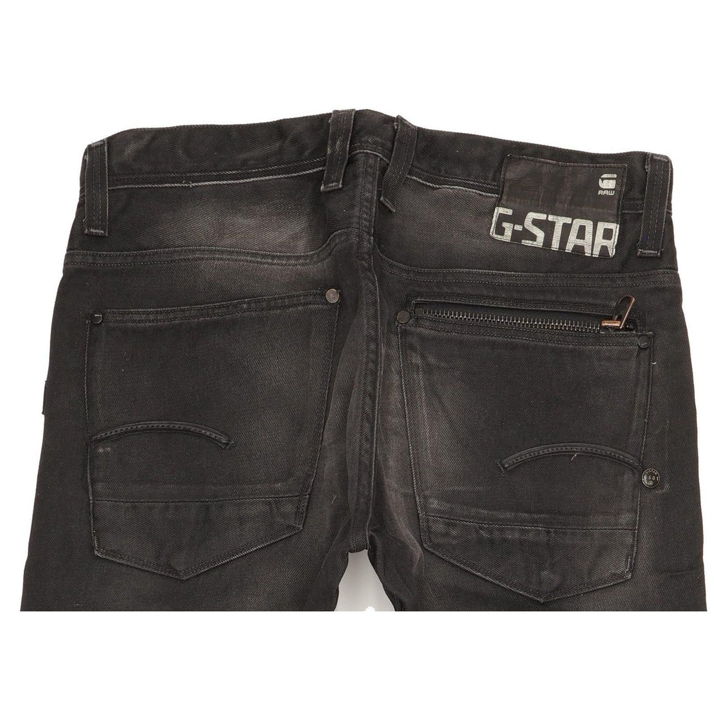 G-Star Attacc Men Black Straight Regular Jeans W33 L32