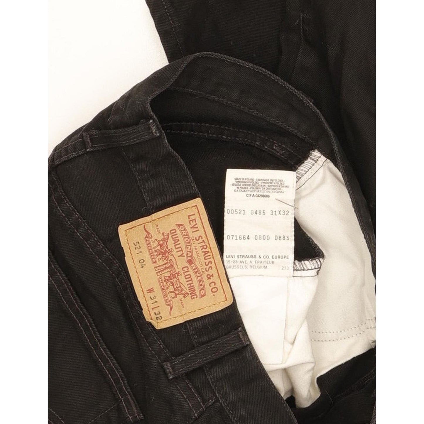 Levi's 521 Men Black Straight Regular Jeans W31 L32