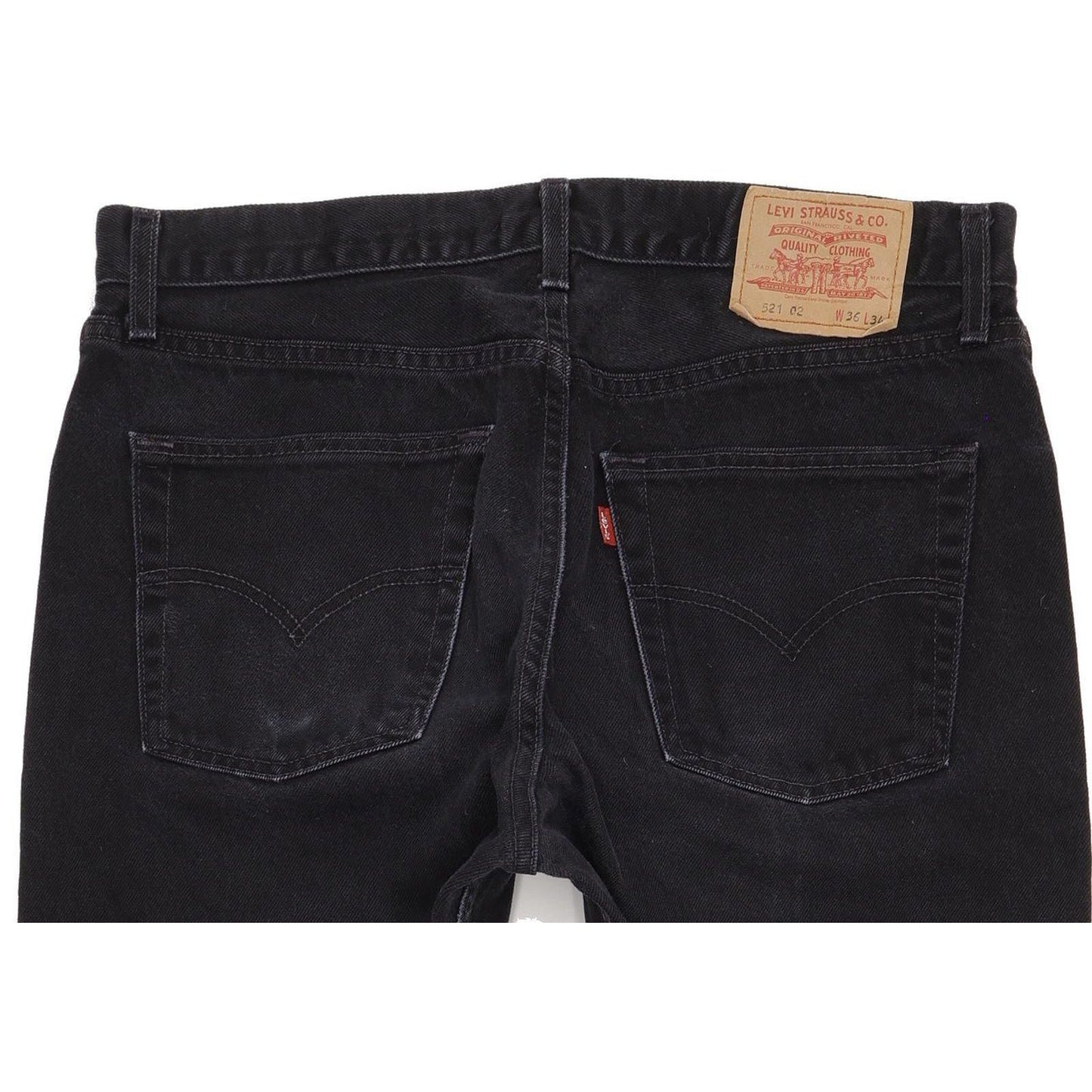 Levi's 521 Men Black Straight Regular Jeans W36 L33
