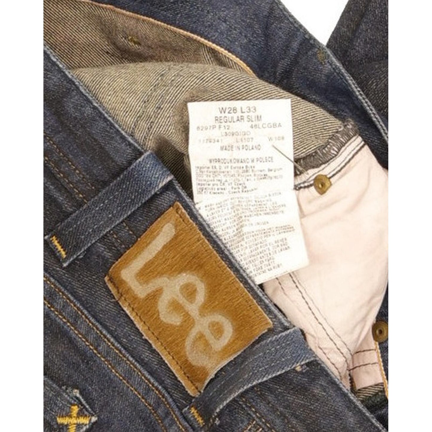 Lee Men Blue Tapered Slim Stretch Jeans W28 L28