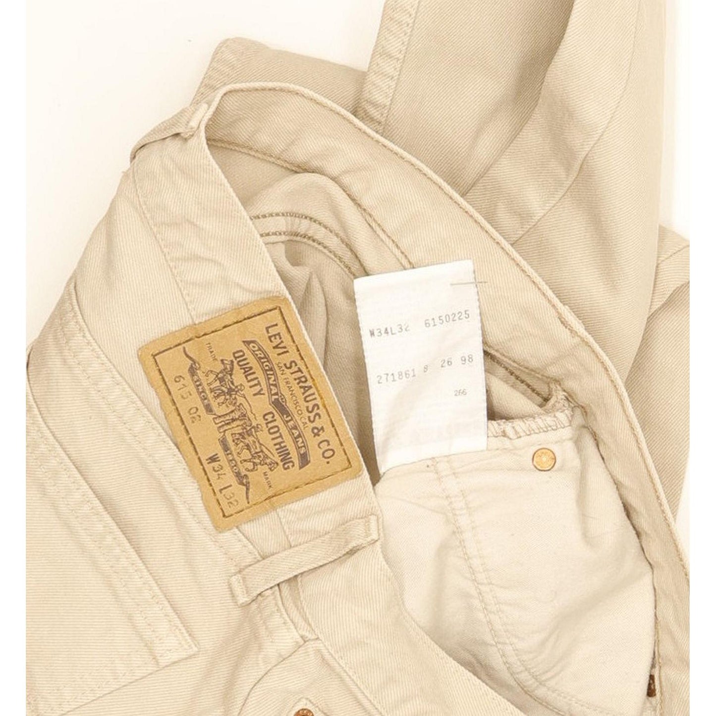 Levi's 615 Men Beige Straight Regular Jeans W33 L31