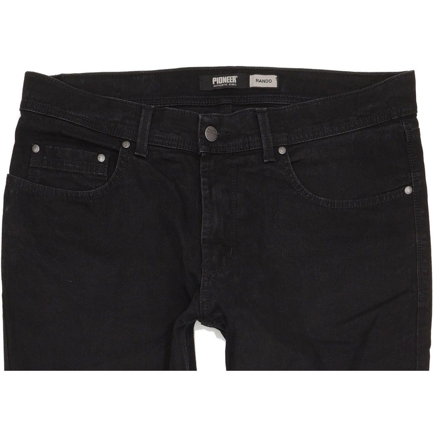Pioneer Rando Men Black Straight Regular Stretch Jeans W36 L30