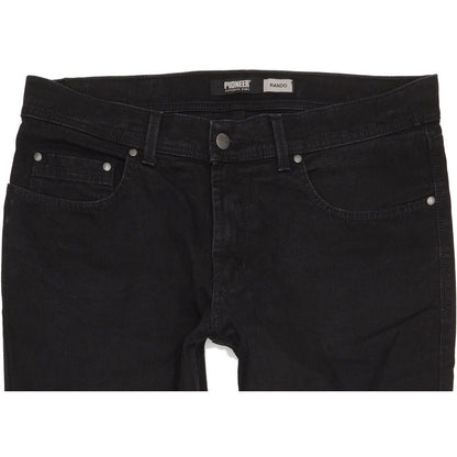 Pioneer Rando Men Black Straight Regular Stretch Jeans W36 L30