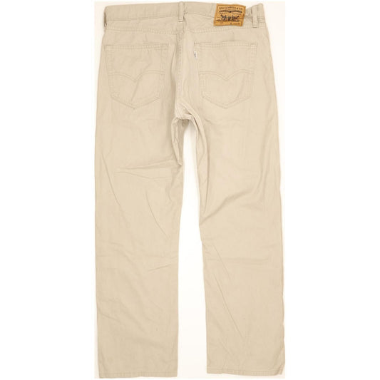 Levi's 505 Men Beige Straight Regular Jeans W34 L29