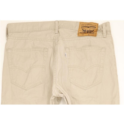 Levi's 505 Men Beige Straight Regular Jeans W34 L29