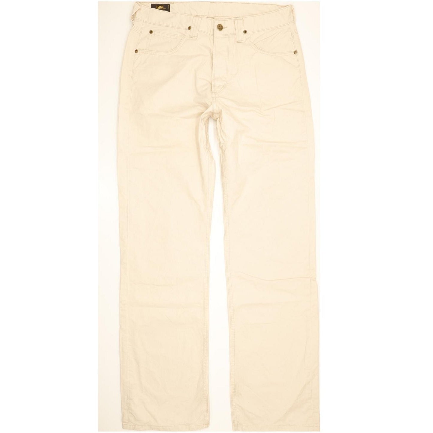 Lee Nash Men Beige Straight Regular Jeans W33 L34