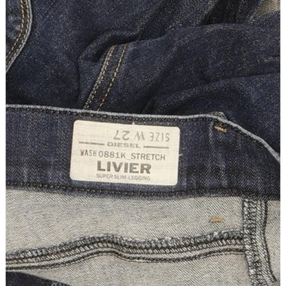 Diesel Livier 0881K Women Blue Skinny Slim Stretch Leggings W27 L32