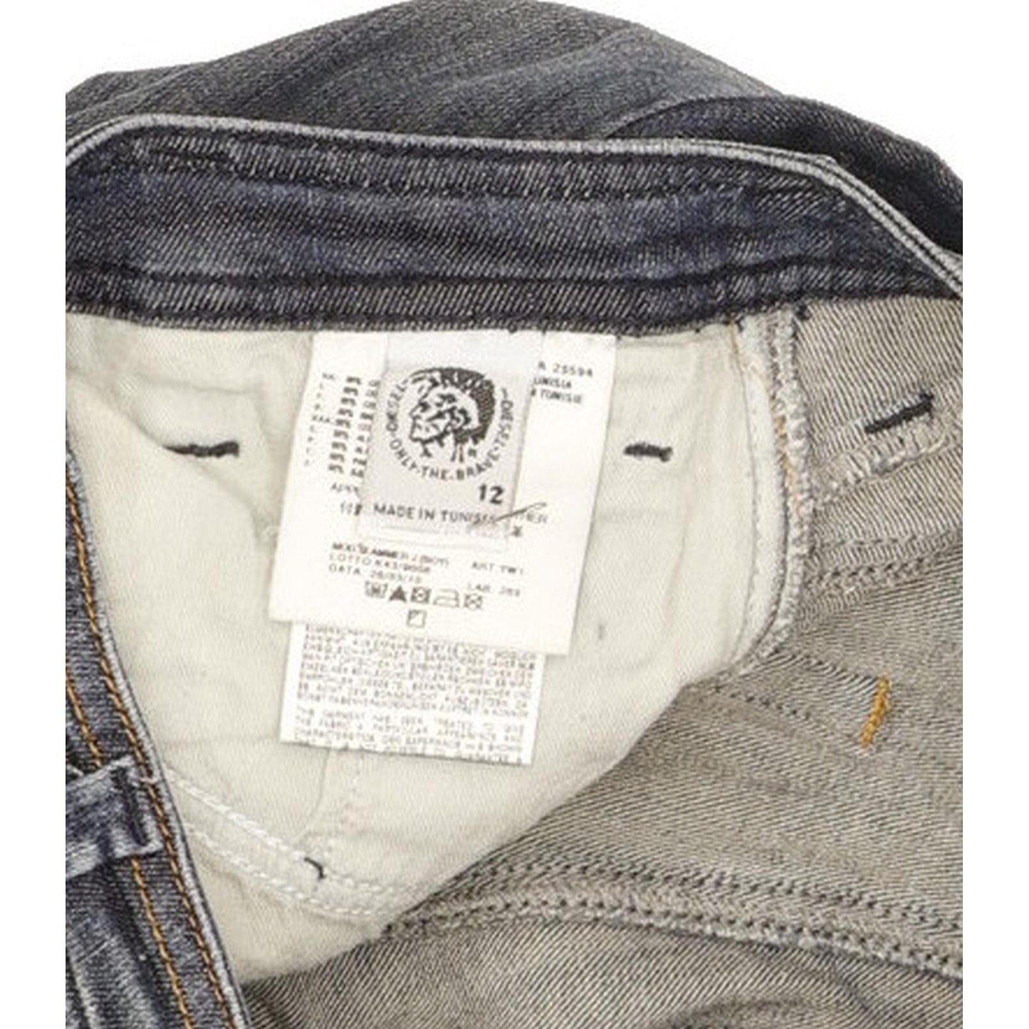 Diesel Slammer Kids Blue Straight Slim Stretch Jeans W26 L28