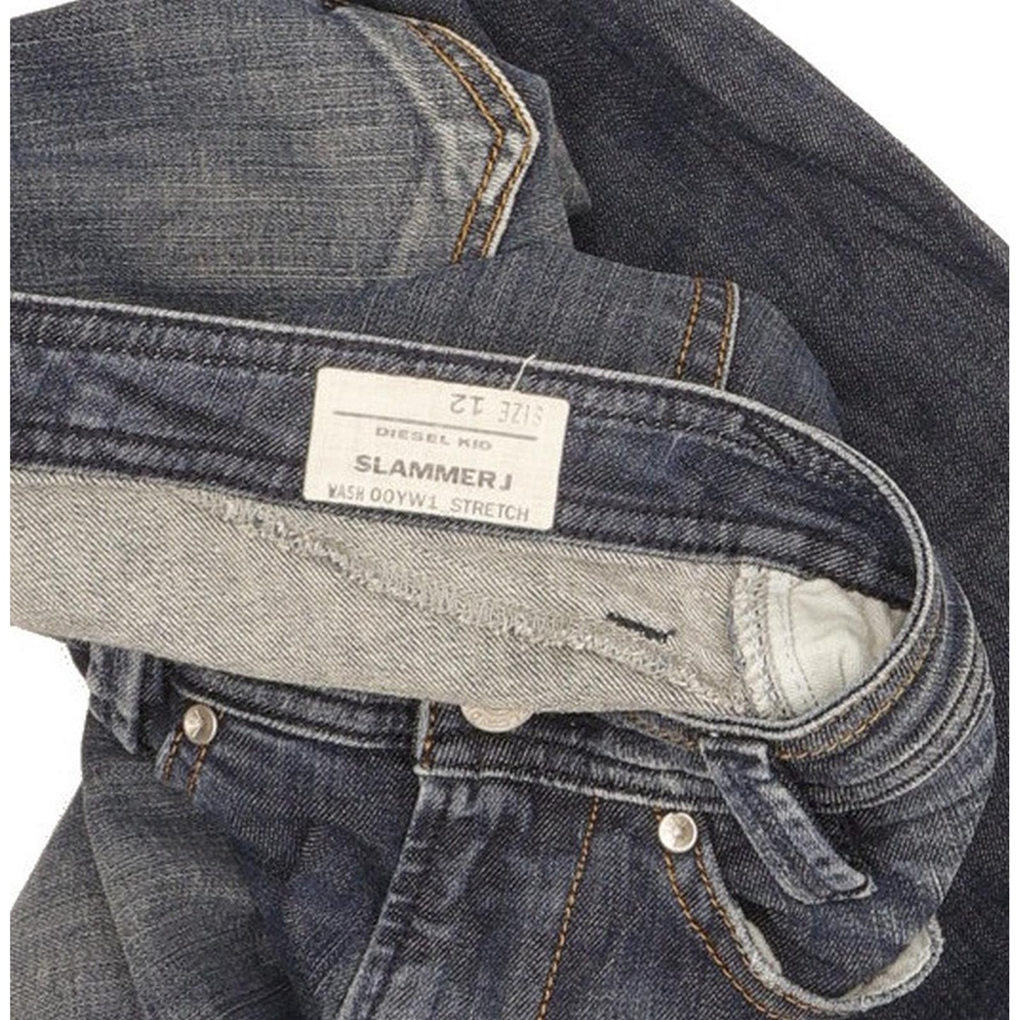 Diesel Slammer Kids Blue Straight Slim Stretch Jeans W26 L28