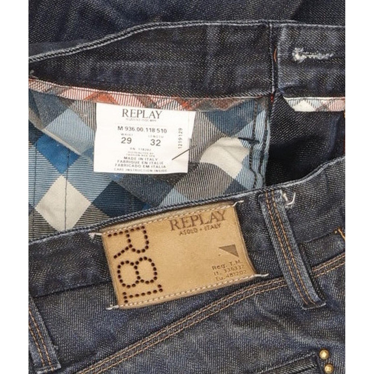Replay Turstmore Men Blue Straight Regular Jeans W29 L29