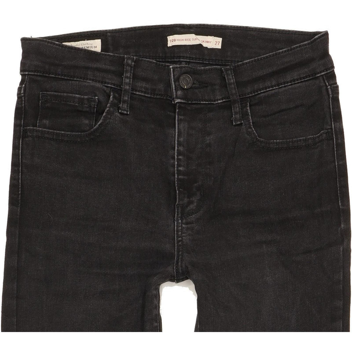Levi's 720 Women Black Skinny Slim Stretch Jeans W27 L32