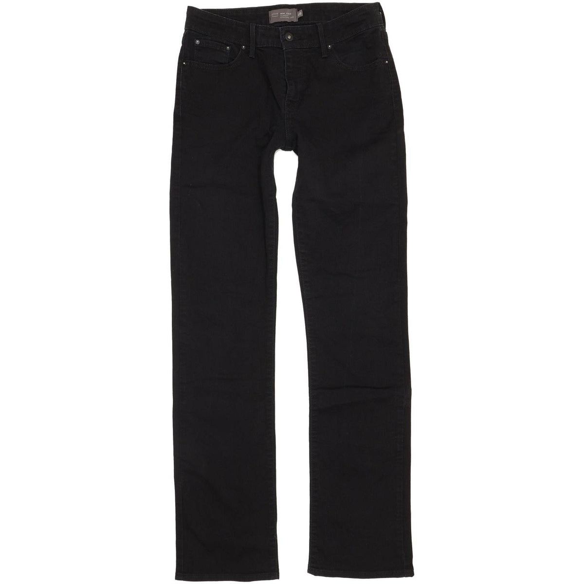 Levi's 470 Demi Curve Women Black Straight Classic Stretch Jeans W29 L33