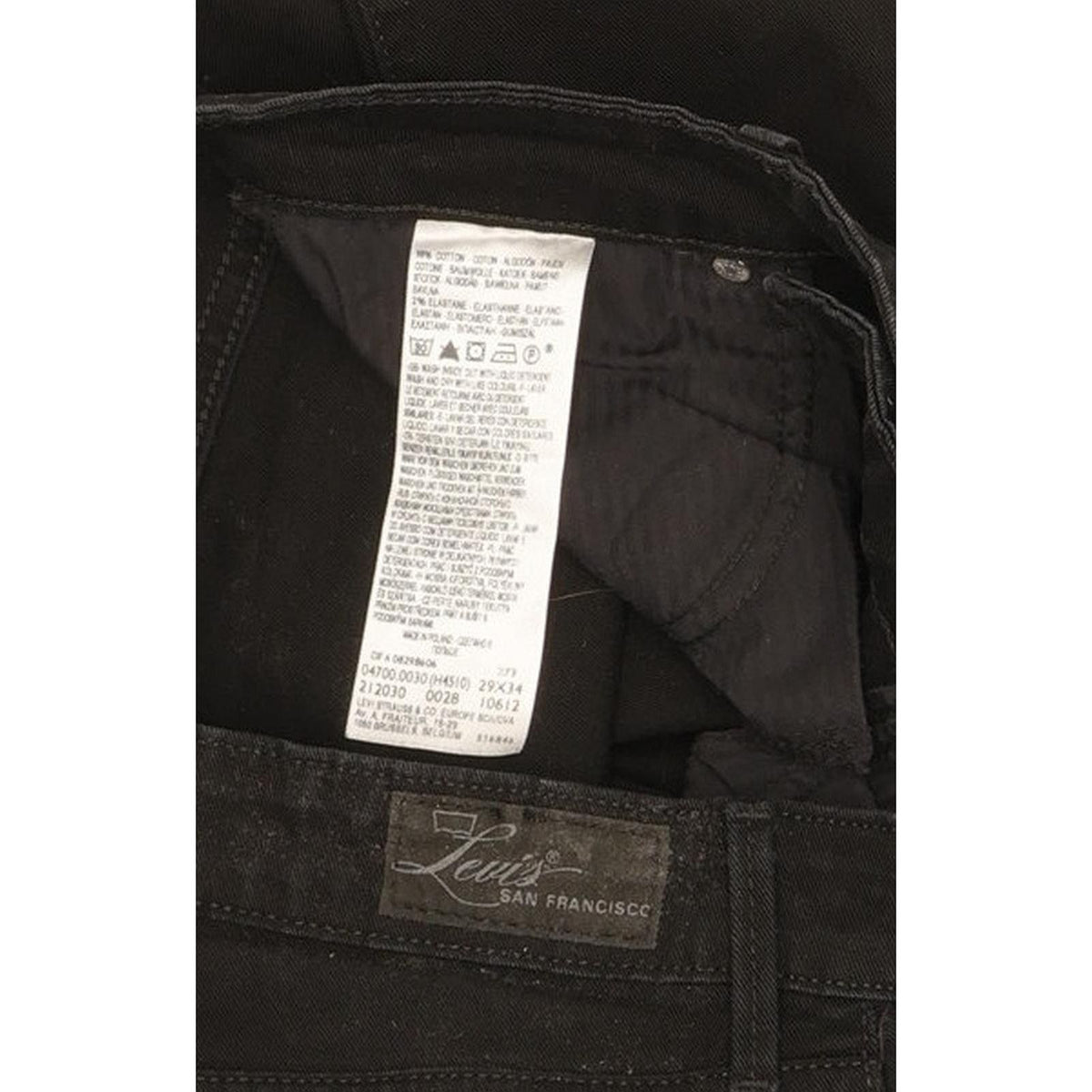 Levi's 470 Demi Curve Women Black Straight Classic Stretch Jeans W29 L33