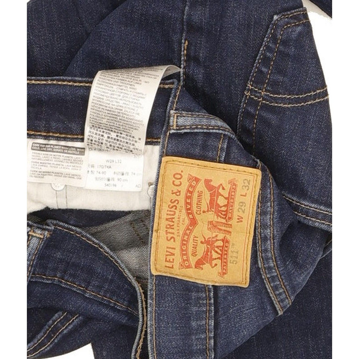 Levi's 511 Men Blue Straight Slim Stretch Jeans W29 L31