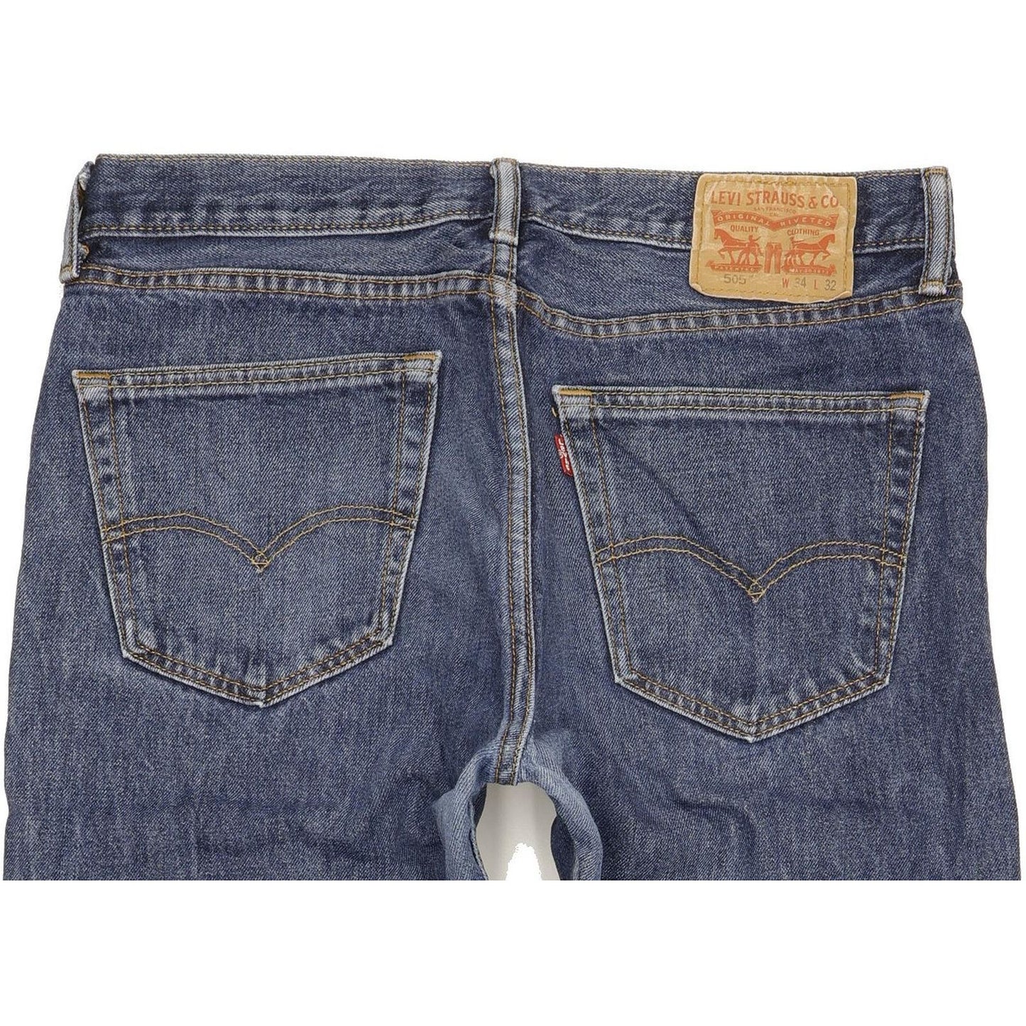Levi's 505 Men Blue Straight Regular Jeans W34 L31