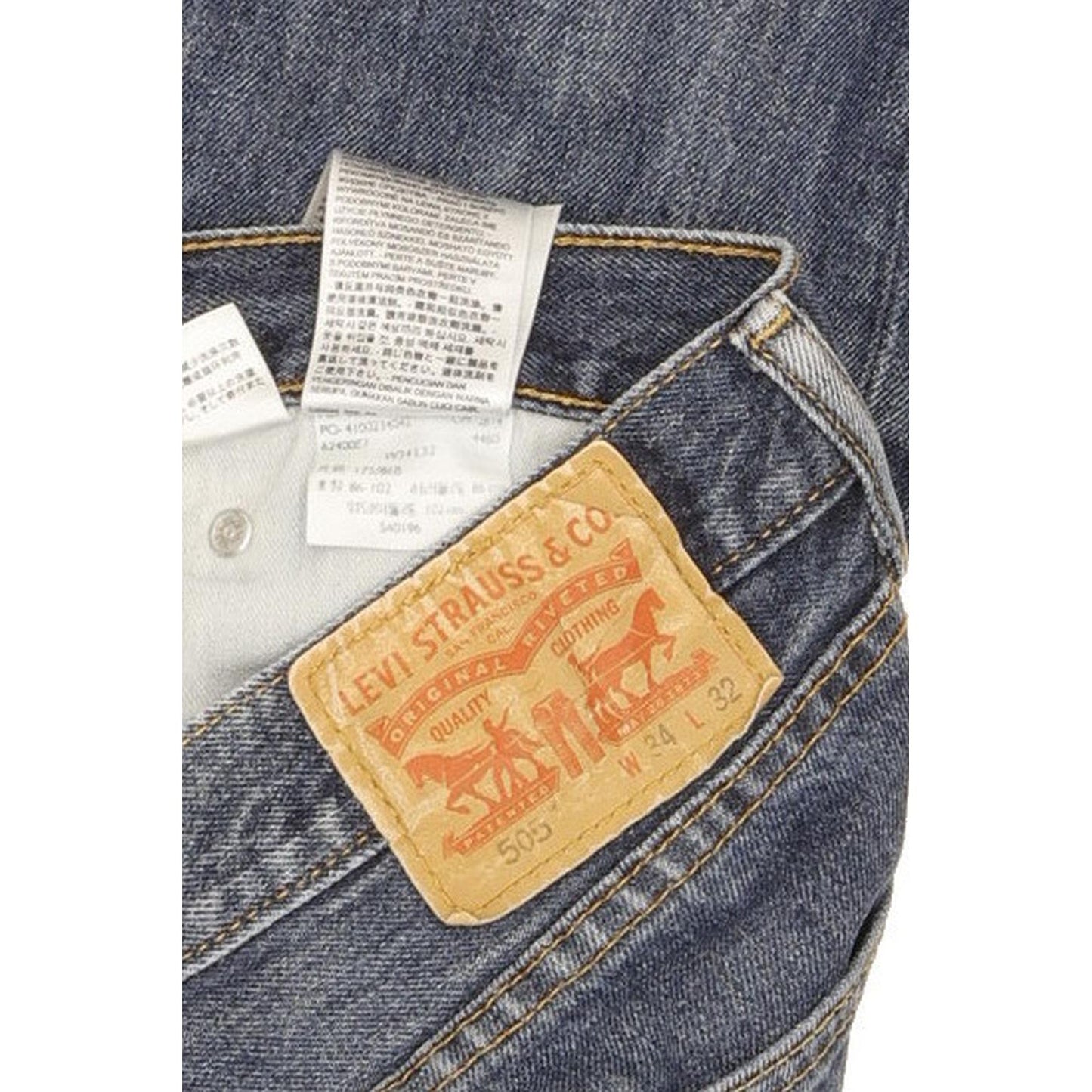 Levi's 505 Men Blue Straight Regular Jeans W34 L31