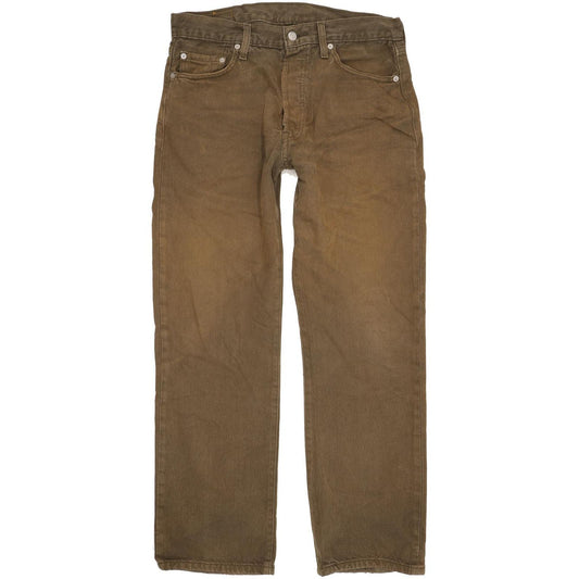 Levi's 505 Men Khaki Straight Regular Jeans W34 L30