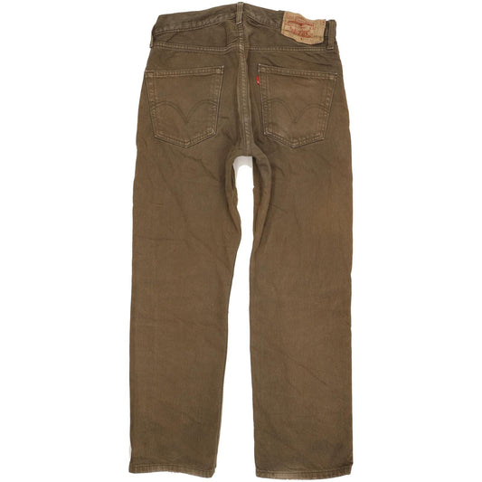 Levi's 505 Men Khaki Straight Regular Jeans W34 L30