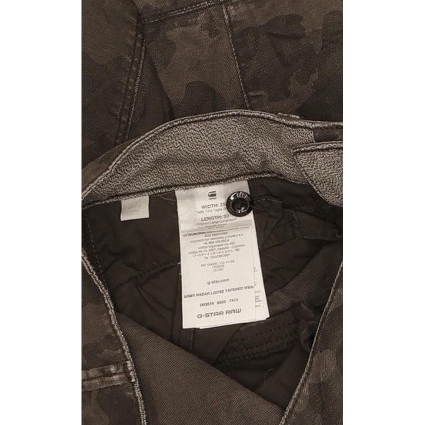 G-Star Army Radar Black Tapered Loose Jeans High Waisted W25 L27
