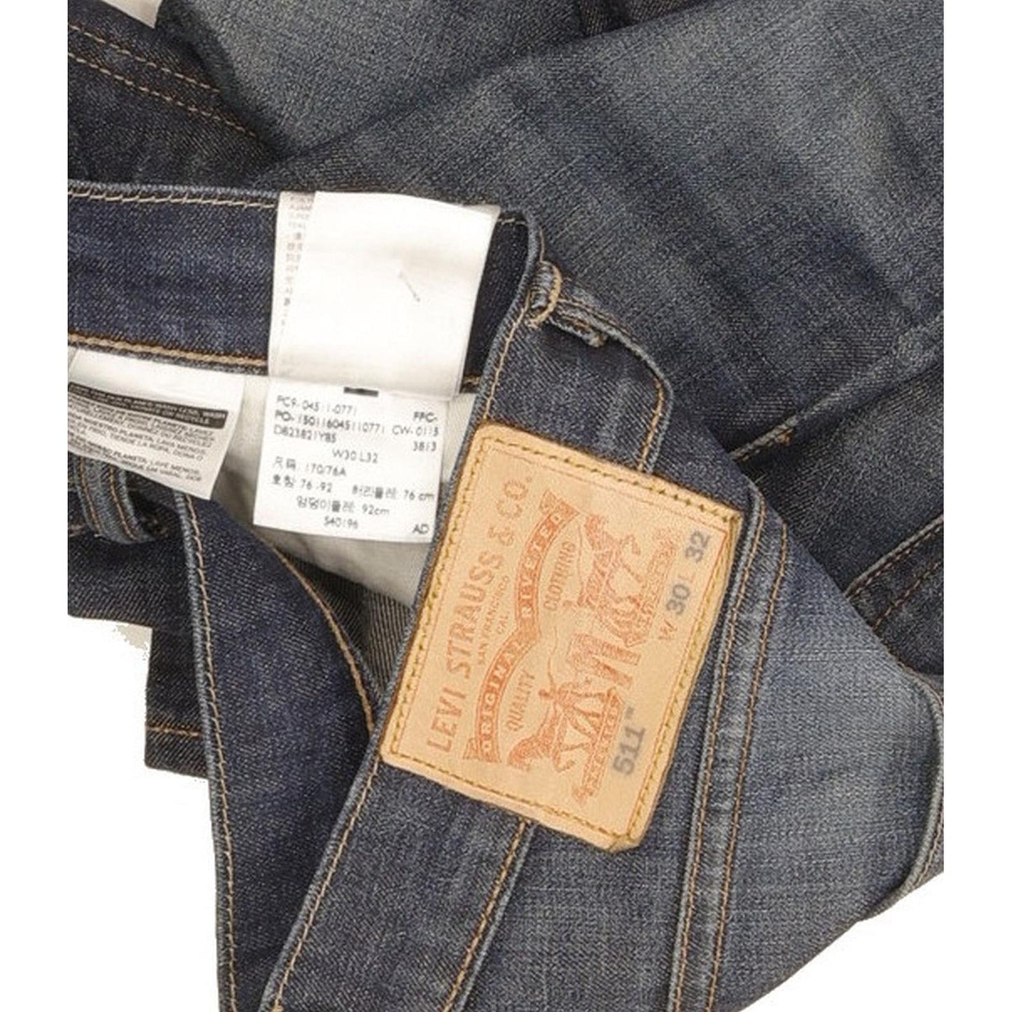Levi's 511 Men Blue Straight Slim Stretch Jeans W30 L32
