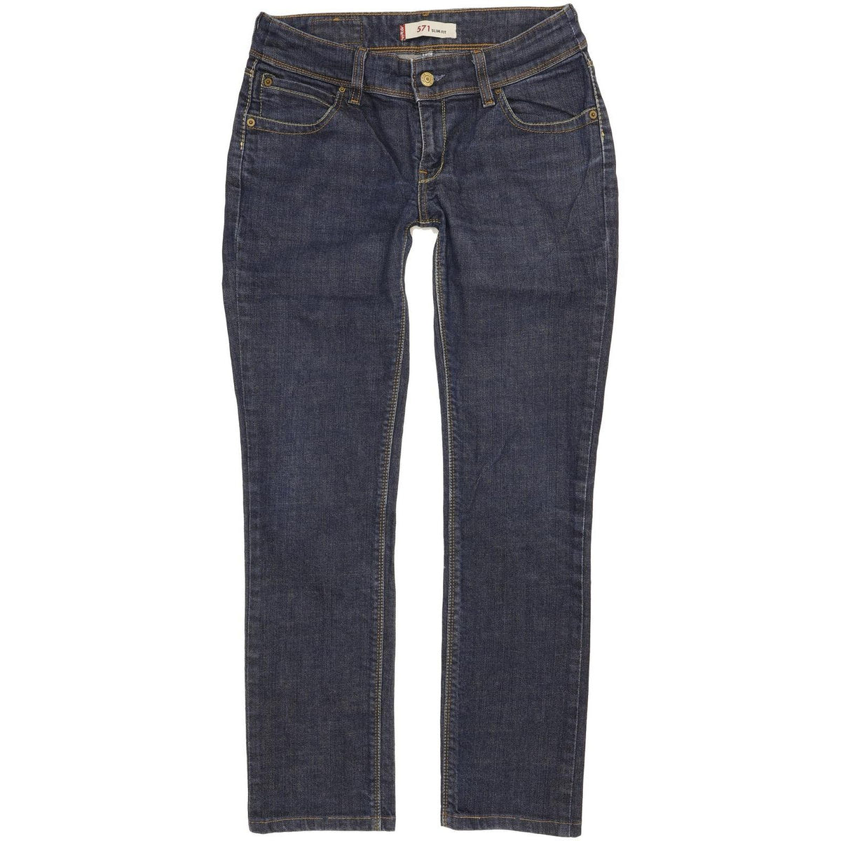 Levi's 571 Women Blue Straight Slim Stretch Jeans W31 L29