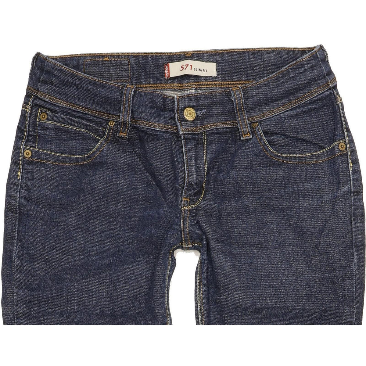 Levi's 571 Women Blue Straight Slim Stretch Jeans W31 L29