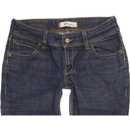 Levi's 571 Women Blue Straight Slim Stretch Jeans W31 L29