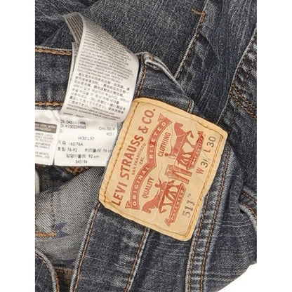 Levi's 511 Men Blue Straight Slim Stretch Jeans W30 L30